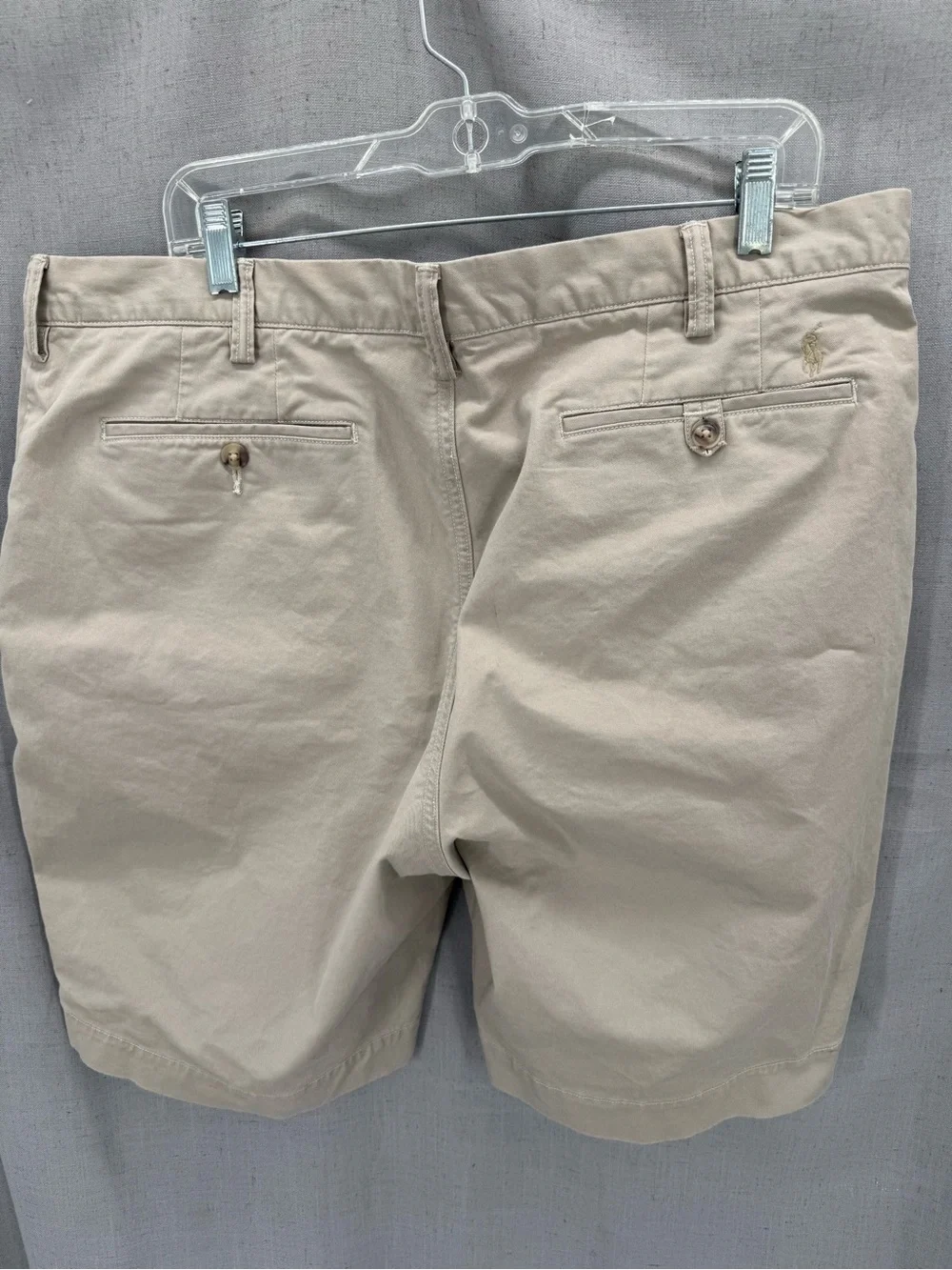 Polo Ralph Lauren Chino Shorts Mens Size 38 Beige Stretch Classic Fit Golf